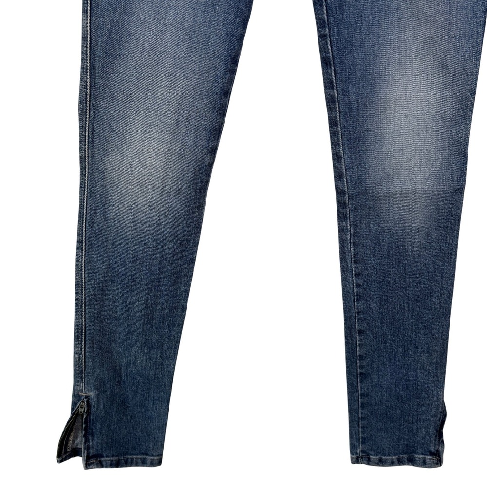 Ksubi Womens Size 27 Blue Skinny Jeans Zip Ankle Detail‎ Stitched Pockets Emb + - Picture 3 of 11